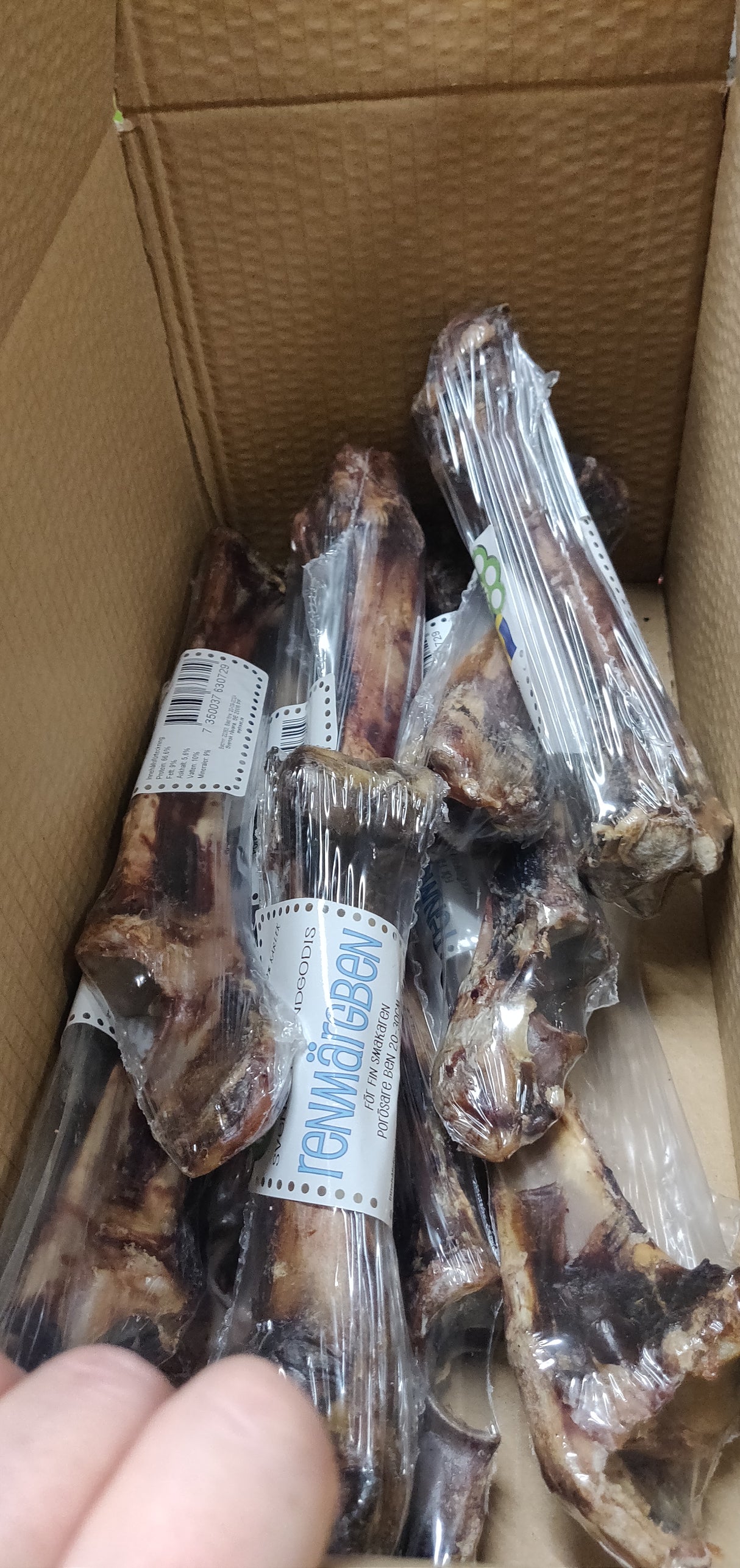 Kødben, Rensdyr kødben 20-30cm, Allergivenlig