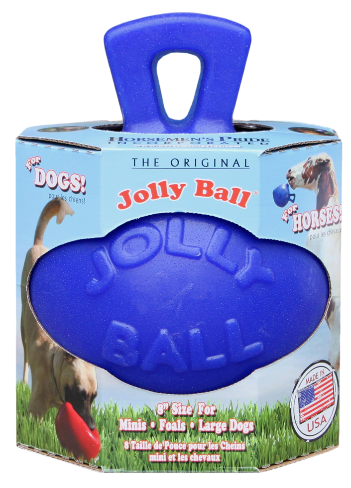 Jolly Ball med håndtag - holdbar fodbold til heste & hunde 20cm