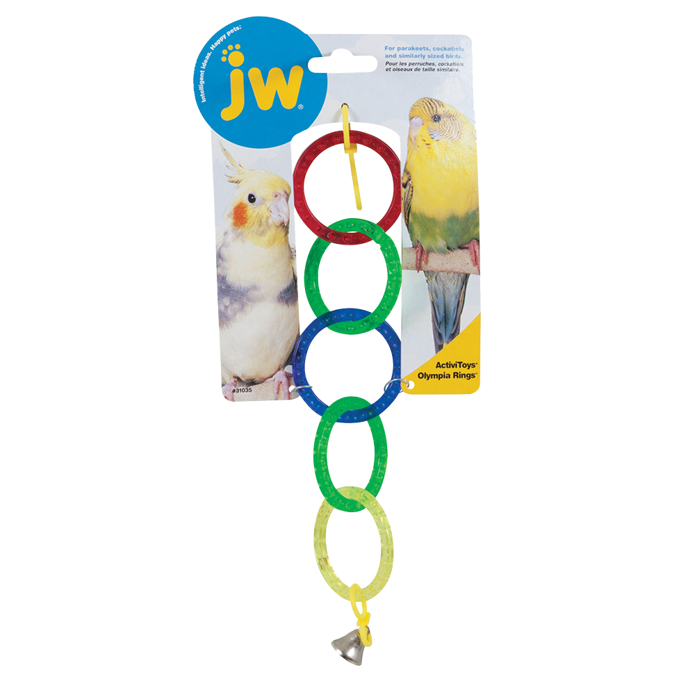 Fugle aktivitet, sjove olympiaderinge er et JW-ringlegetøj designet specielt til papegøjer. Dette Parakit-legetøj fungerer som en sjov og stimulerende aktivitet for din fjerklædte ven og giver dem.