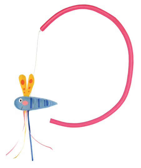 Kattelegetøj, Drillepind som fastsættes. Kong Dragonfly