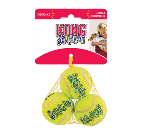 Kong AirDog Squeaker - XS & Small tennisbolde 3 stk.
