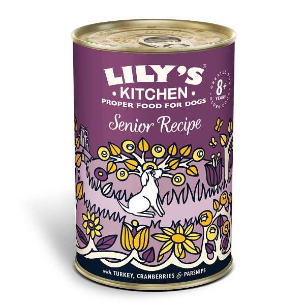 Lily's Kitchen Senior Recipe hundefoder er en Lily's Kitchen - Senior Recipe - kornfri vådfoder til ældre hunde med kalkun, Tranebær og muslinger mulighed specielt designet til hunde i deres senior år.