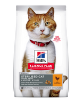 Hills Science Plan Sterilized kattemad er formuleret til at opfylde de ernæringsmæssige behov hos kastrerede/steriliserede katte, hvilket understøtter vægttab hos disse kæledyr.