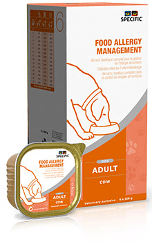Beskrivelse: Specifik vådfoder CDW - Food Allergy Management vådfoder - Foderallergi & intolerance 6x300g for voksne hunde.