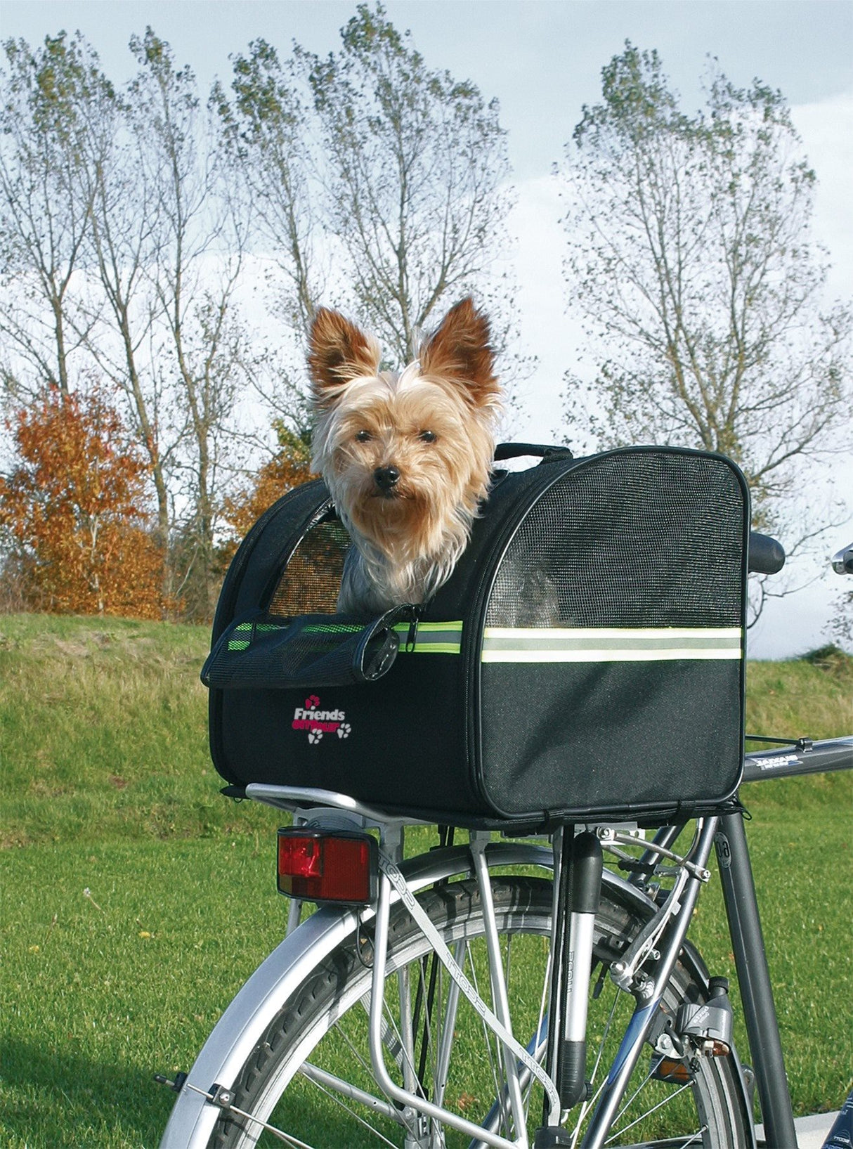 Hundetaske - Biker-Bag cykeltaske til bagagebæret - Hvor kæledyr ville handle - Foderboxen.dk