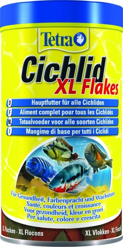 Akvarie - Tetra Cichlid XL flakes - Hvor kæledyr ville handle - Foderboxen.dk