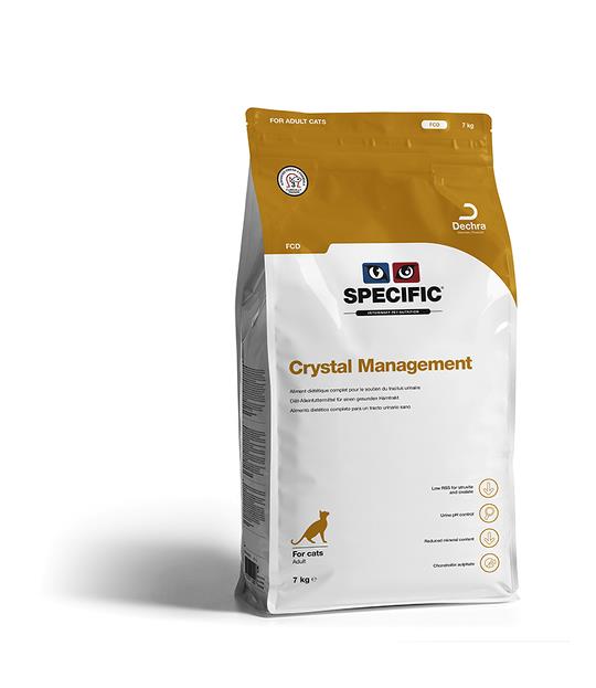 Specific Crystal Management Komplet (Specific Crystal Management Complete) er en pose med kattefoder specielt designet til at støtte katte med struvitsten og FLUTD (feline nedre urinvejssygdom). Det.