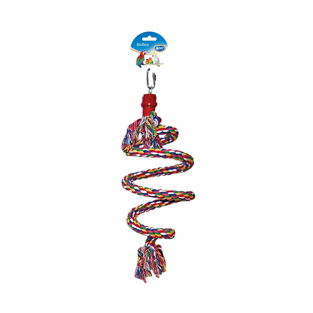 Fuglereb, spiral af reb, legetøj og klokke 43cm
