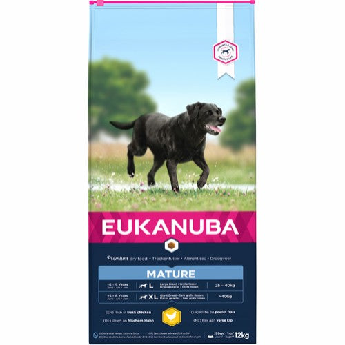 Eukanuba foder til Mature, store hunde over 6år, 12 kg