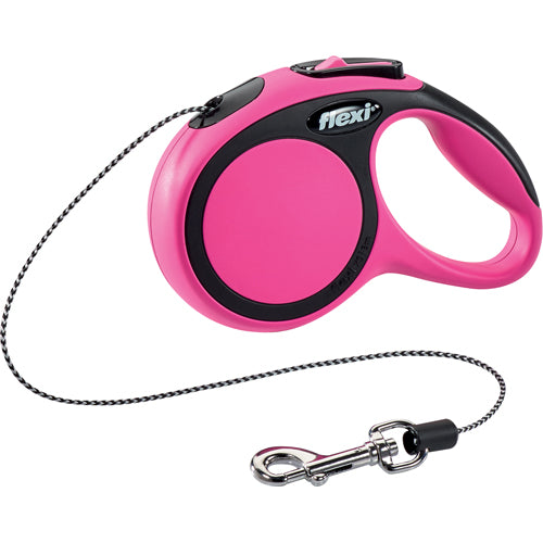 Flexi New Comfort, udtrækkelig hundesnor. Pink med rund line