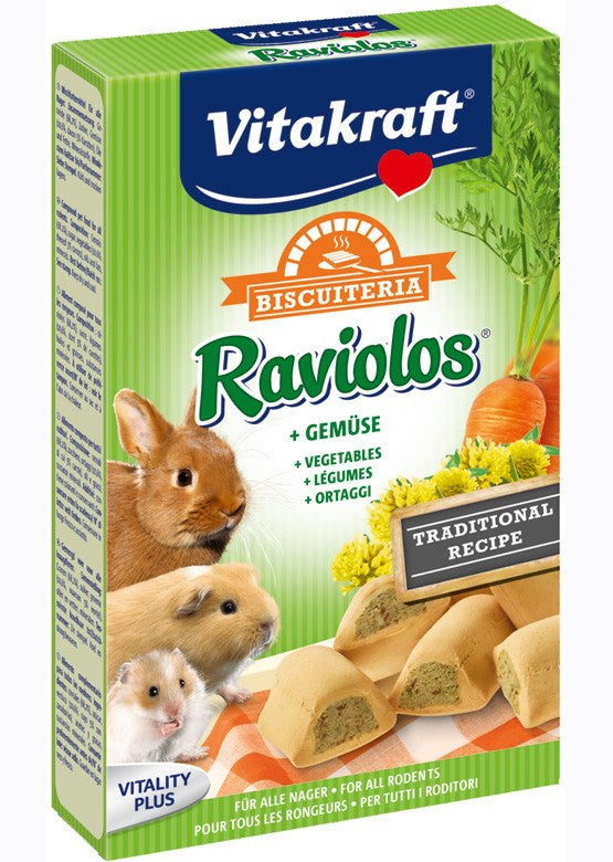 Raviolos - snack til gnavere m/ grøntsagsfyld
