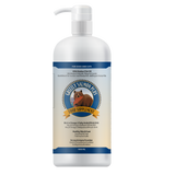 En flaske hestesinfektionsmiddel med en blå etiket, infunderet med Grizzly Vildlakseolie - Salmon Plus, Lakseolie af højeste kvalitet for Omega-3 fedtsyrer fordele.