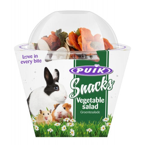 Supplerende Grøntsagsblanding til gnavere med antioxidanter, Puik Snack Marsvin snacks grøntsagssalat.