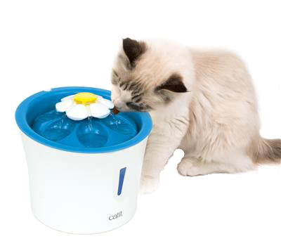 Catit Senses blomster drikkefontæne 3L med led lys