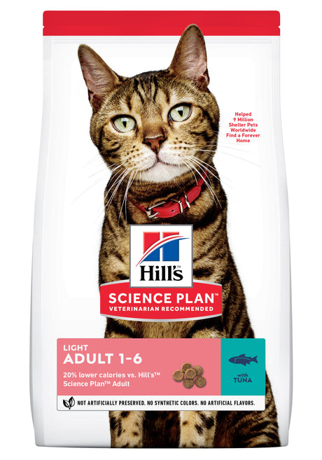 Hills Science Plan 7kg Light kattemad m/ tun er en ideel vægt løsning til voksne katte. Med sin nærende formel giver dette hverdagsfoder de essentielle næringsstoffer til din katteven. Velegnet til voksne katte 1 > 6 år.