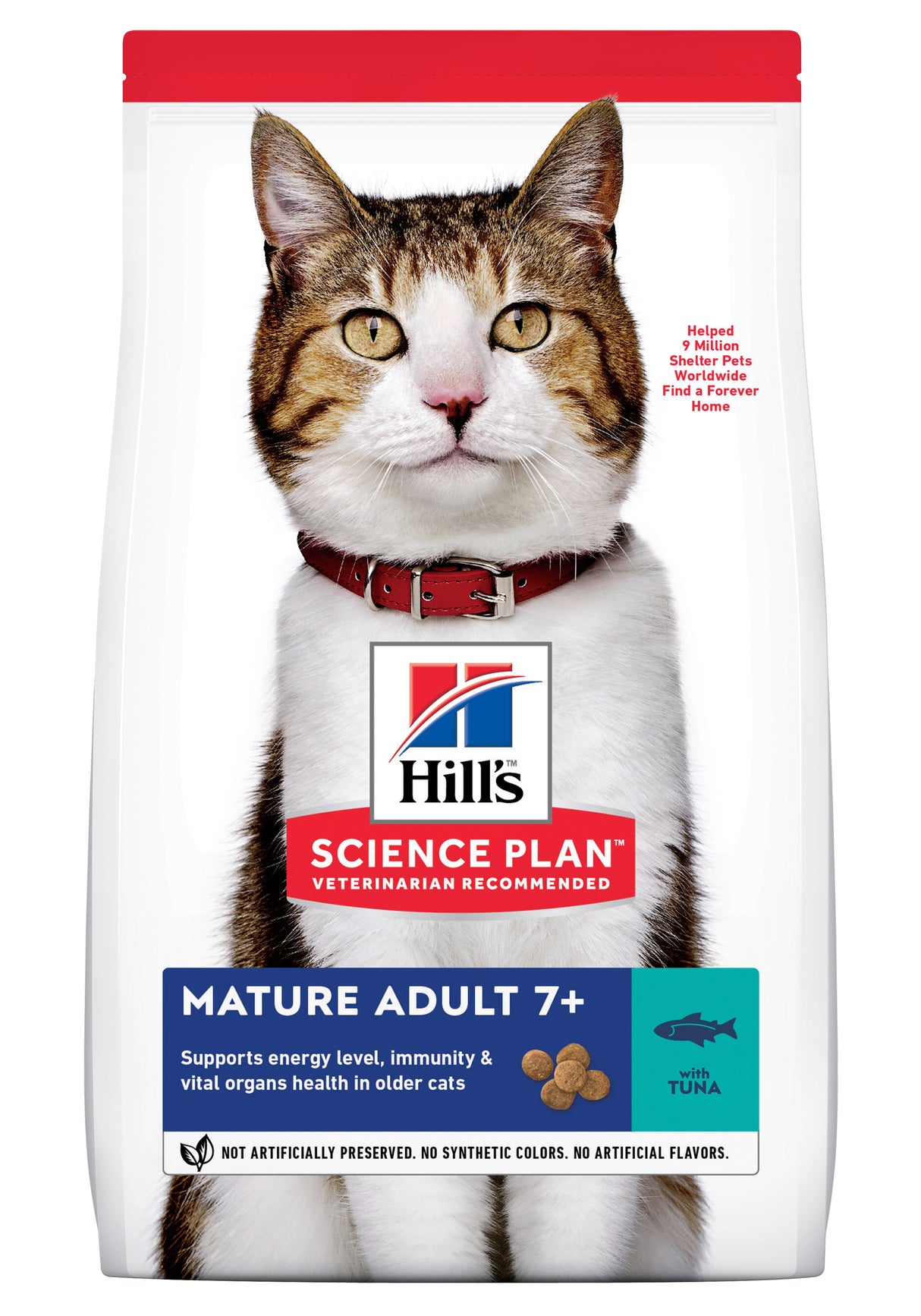 Hills Science Plan kattemad med tun til voksne/senior +7år katte 1,5kg.