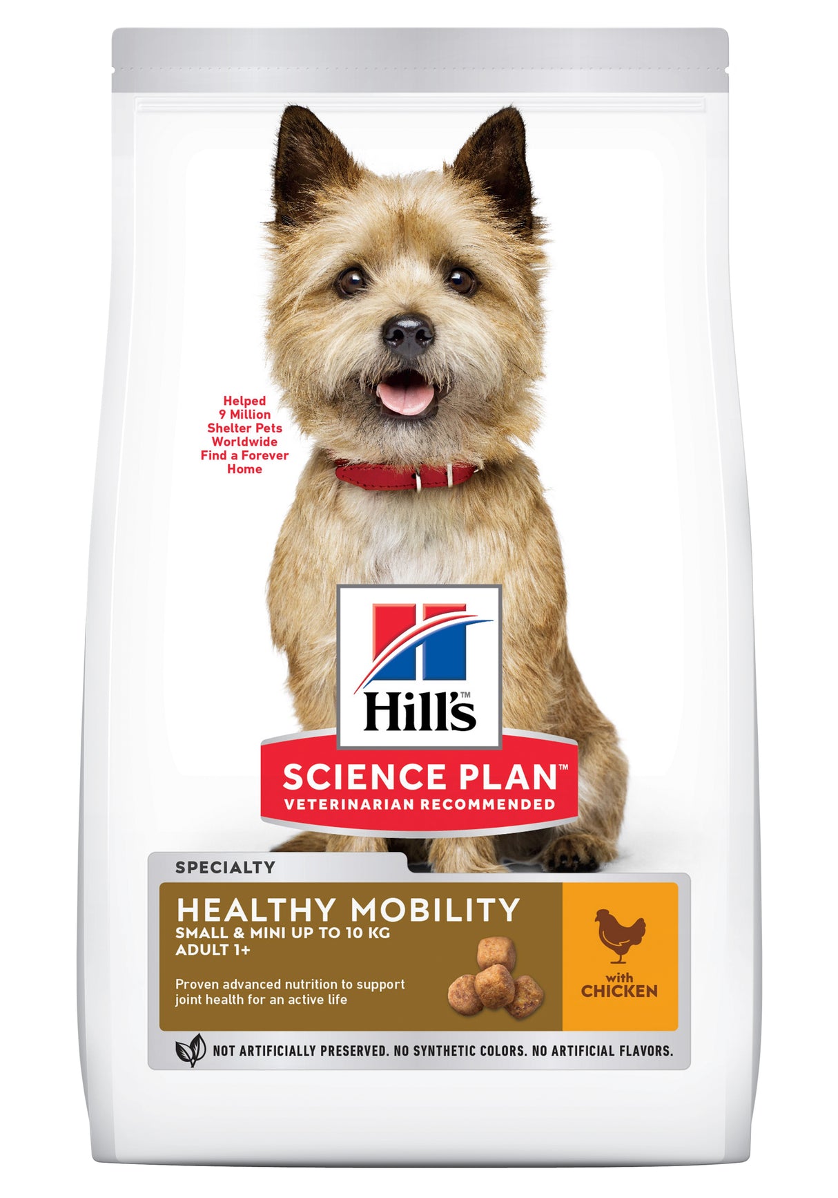 Hill's Science Plan Small & Mini Voksen hundefoder med sund mobilitet vil blive erstattet med Hills sund mobilitet tørfoder med fiskeolie til voksne små/mini hunde fra mærket Hills Science Plan.