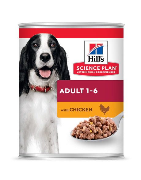 Hill's Science Plan Voksen T-6 med kylling - Kylling & Vådfoder - Hills Science Plan vådfoder m/ kylling. Til alle voksne hunde 1 > 6 år