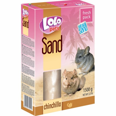 Lolo Pets' Chinchilla sandfinne, ca 1,5 kg, plus chihuahua i sandbad.