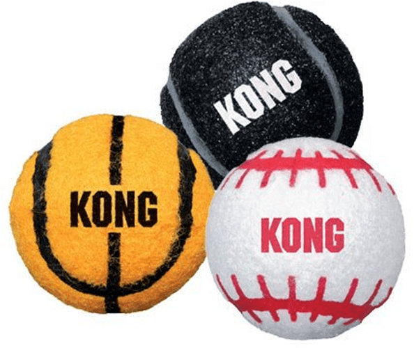 Kong Sport AirDog Squeaker - tennisboldene er perfekte til hundens tænder.