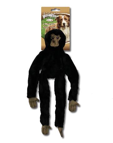 En sort pawise Bamse til hunden, sød abe med lange arme 50cm legetøj i en pakke.