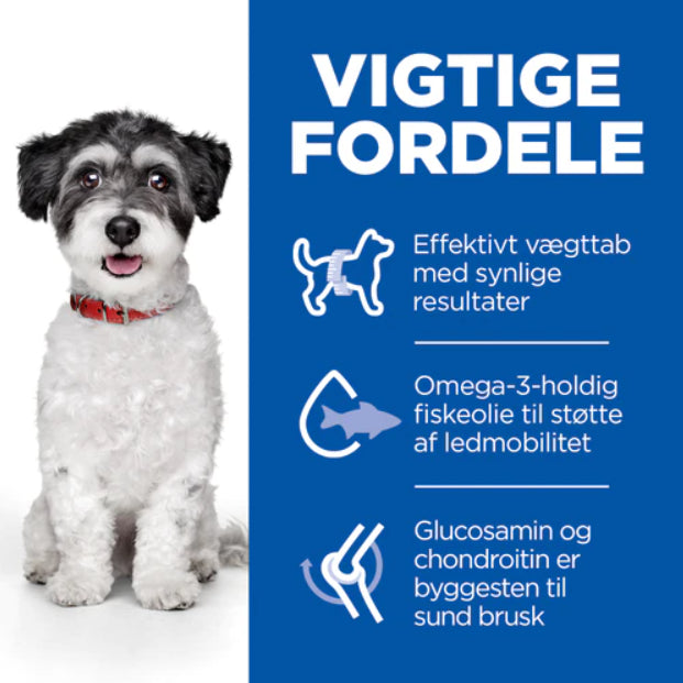 Hills tørfoder perfect weight & mobility 6kg. Til voksne små/mini hunde