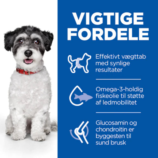 Hills tørfoder perfect weight & mobility 1,5 kg. Til voksne små/mini hunde