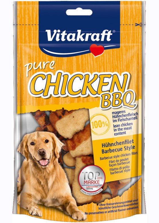 Godbidder Hund - Hundegodbidder, BBQ Kyllingeskiver 100% kylling  - 5 ps for kr 100,- - Hvor kæledyr ville handle - Foderboxen.dk