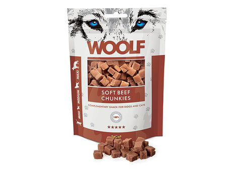Woolf bløde tygger i pose: Woolf Hundegodbidder fra Woolf, små oksegodbidder i pose.