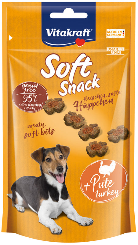 Hundegodbidder, Soft Snack med kalkun, kornfri af Vitakraft til hunde.