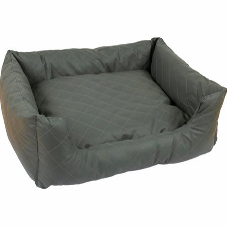 A WeiHai Hundeseng "Quiltet" en lækker grøn seng med kant.