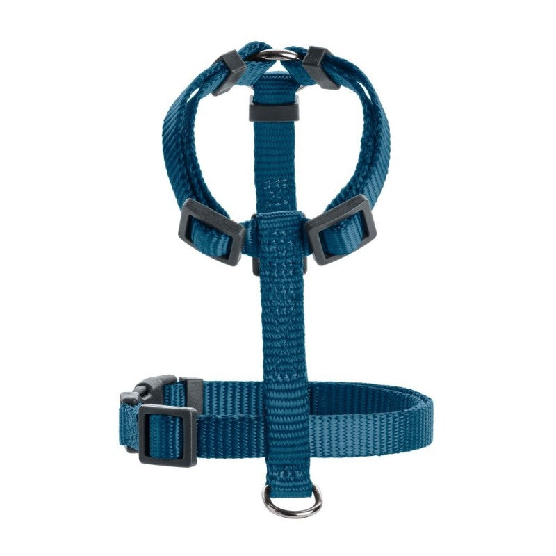 En blå Hundesele fra Hunter-sele med justerbar krave.