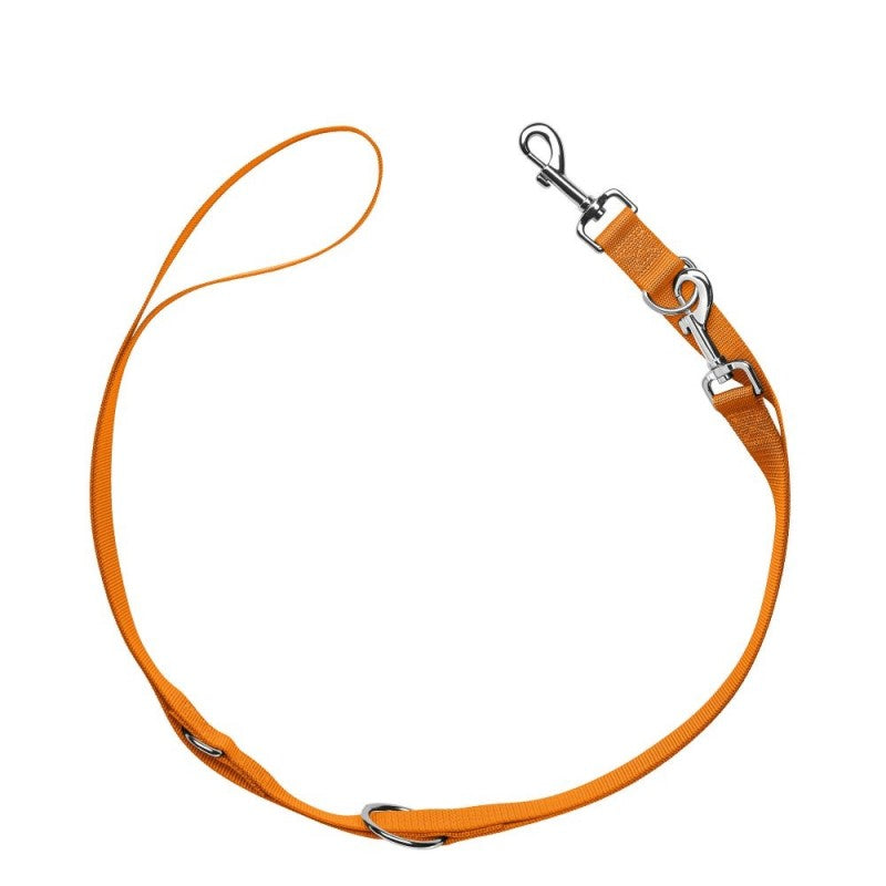En orange Hundesnor fra Hunter-snor med metalspænde.