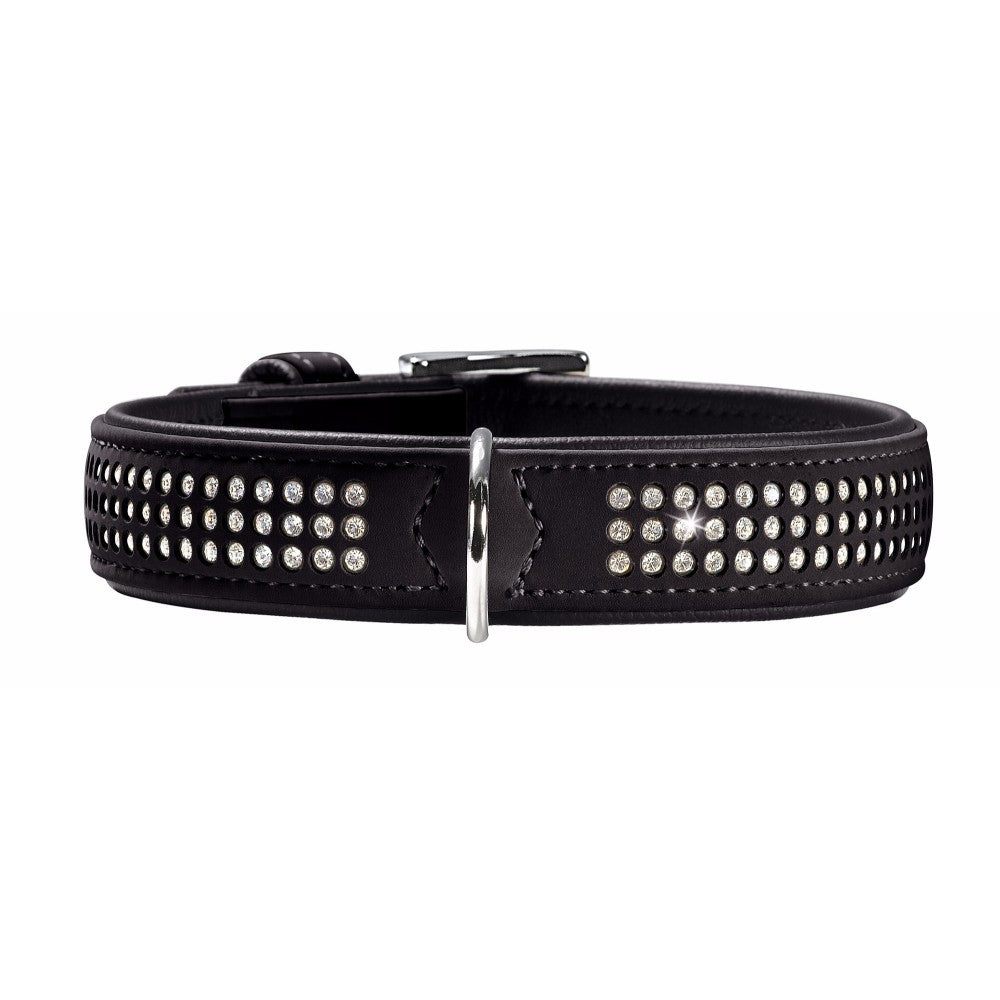 Hundehalsbånd, Hunter, lækkert bling halsbånd, sort