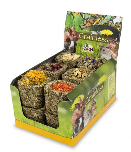 En snackskål af JR farm kornfri snackskål - flere varianter til marsvin med naturligt indhold.