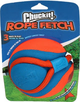 Chuckit Rope Fetch (letvægtsbold), lavet med slidstærkt kanvas og EVA-skum.
