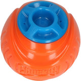 En Chuckit! Lacator Sound legetøj med orange og blåt låg.