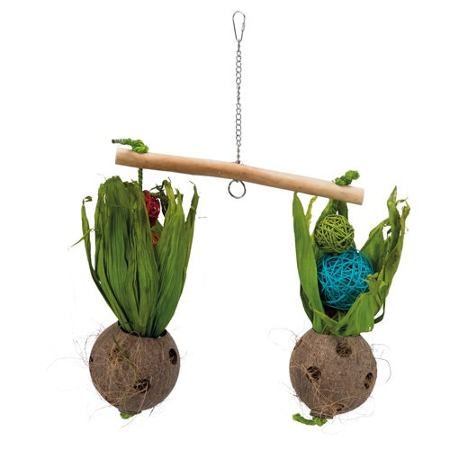 Seesaw with coconuts, 30 × 50 cm