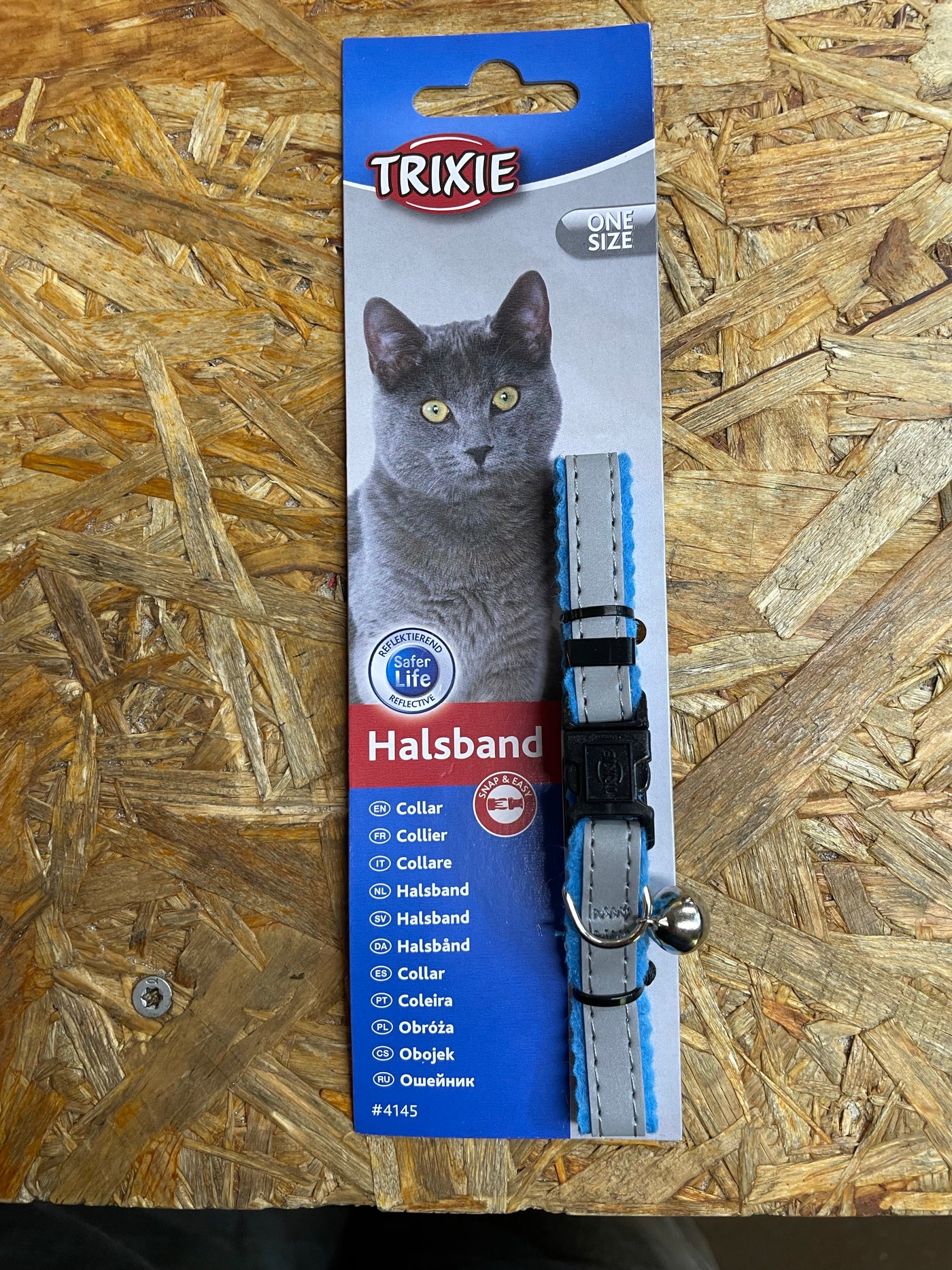 Trixie Kattehalsbånd m/ reflex og klokke - grå Halsbånd.