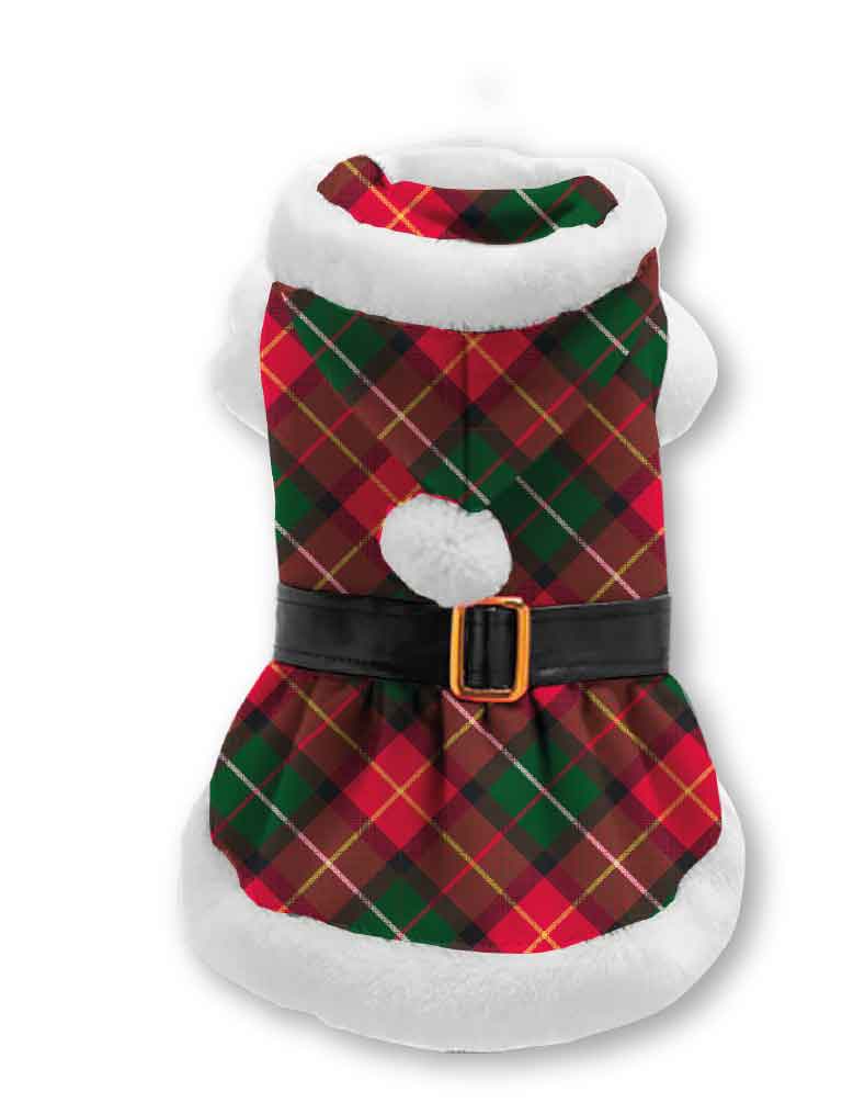 Juledækken til pigerne, julekjole, Smukt dækken, rødt/grønt