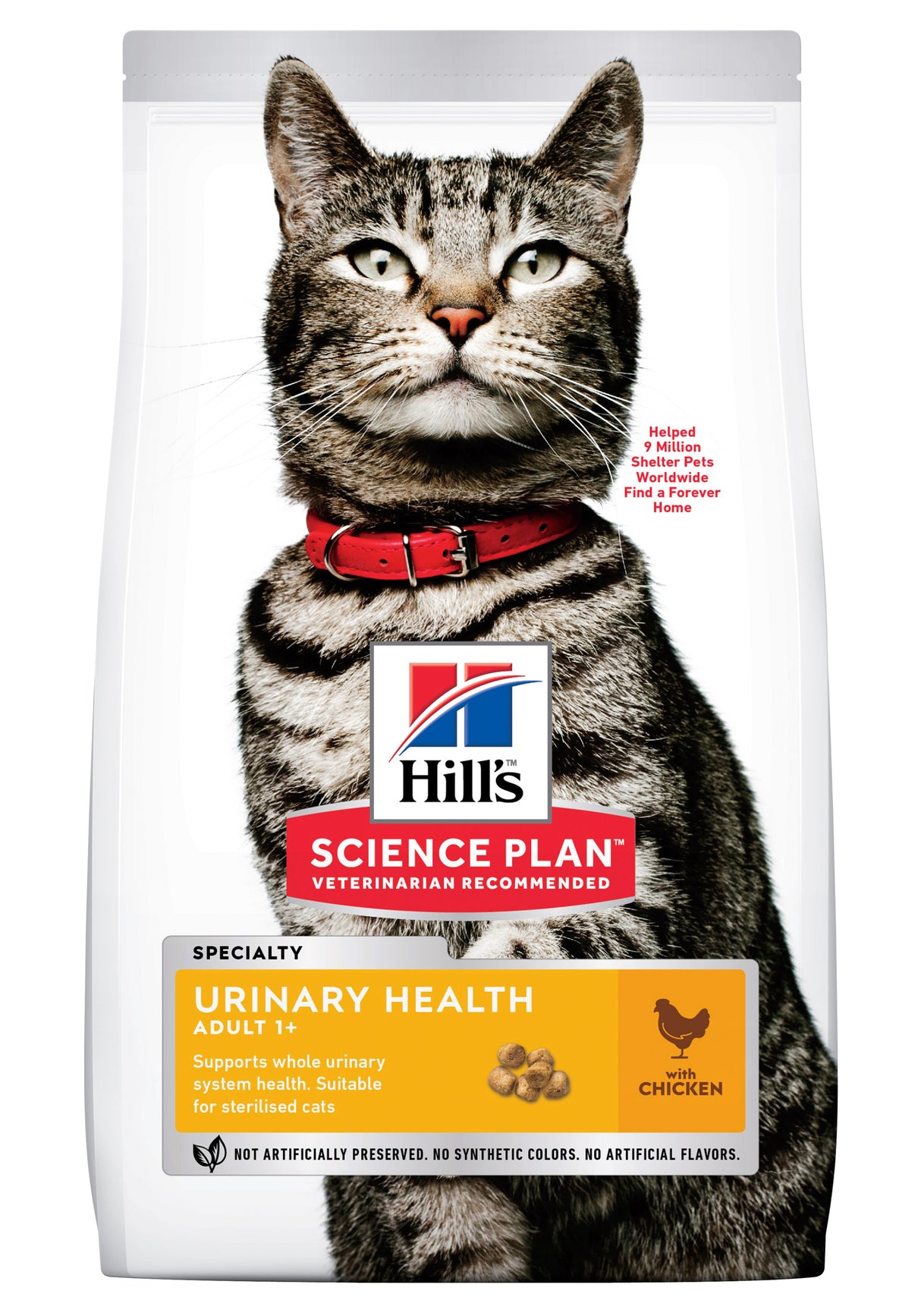 Hills Urinary Health kattemad med kylling, til voksne steriliserede katte 1 - 6 år  1,5 kg