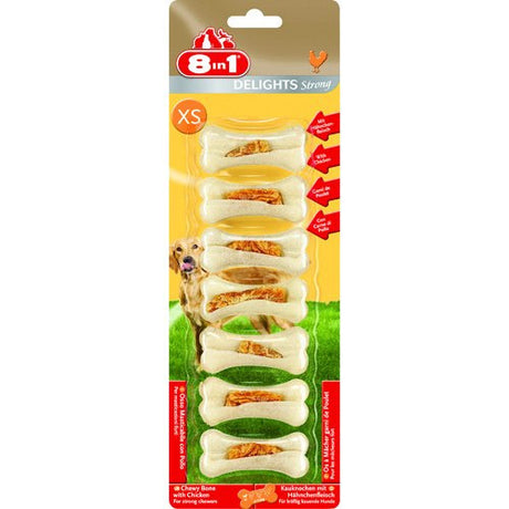 Hund kødben/tyggepinde - Delights 8 in1 Strong - Hvor kæledyr ville handle - Foderboxen.dk