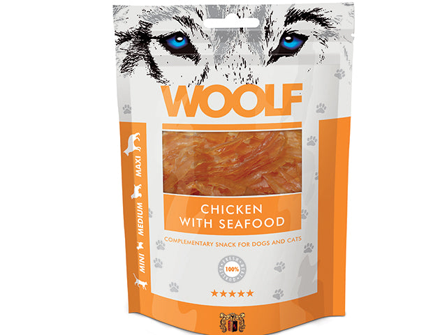 uld kylling og skaldyr hund godbid - uld hundegodbidder fra Woolf, små bløde kyllinge/skaldyr godbidder