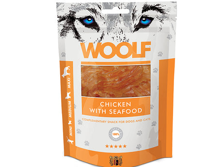uld kylling og skaldyr hund godbid - uld hundegodbidder fra Woolf, små bløde kyllinge/skaldyr godbidder