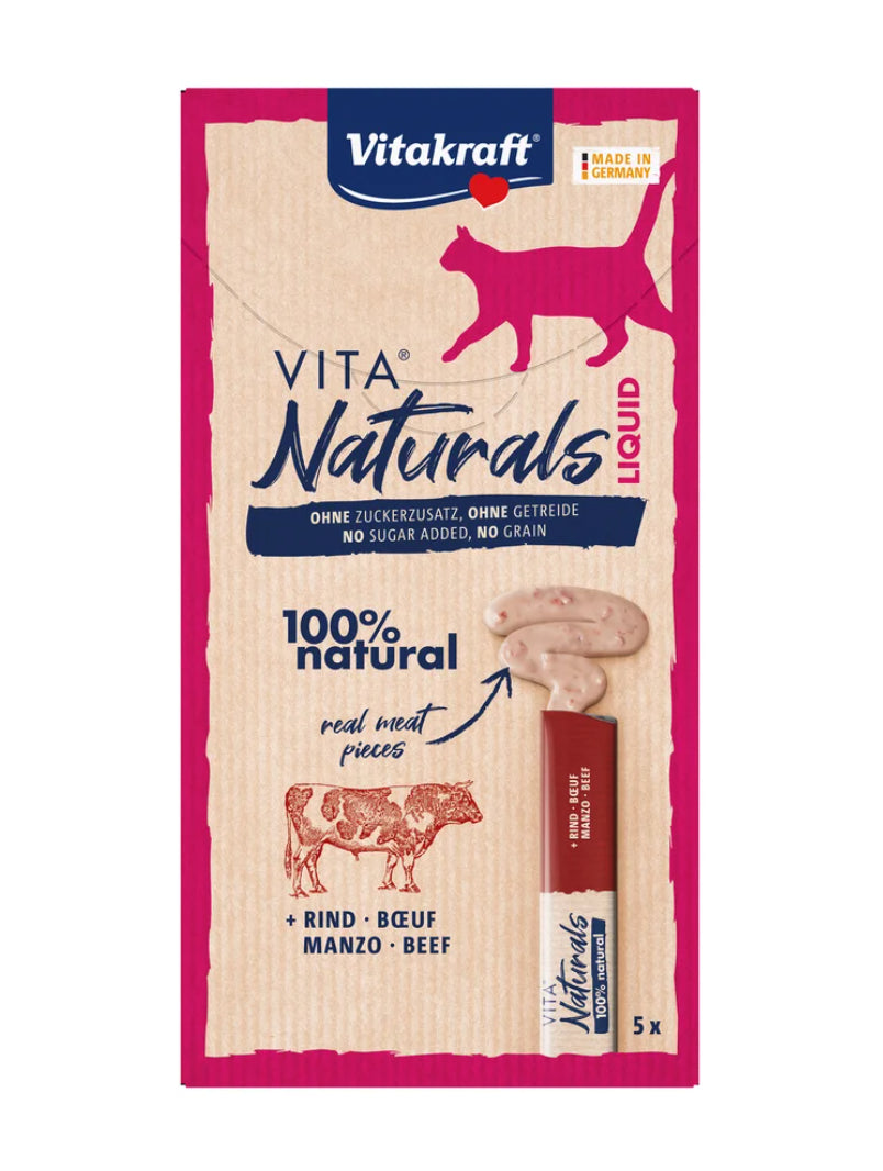 Liquid Vita Naturals med okse - den flydende godbid til katte