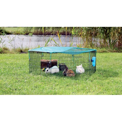 Løbegård med net, 6 elementer af 58 × 38 cm til udendørs - til  Kanin / Marsvin