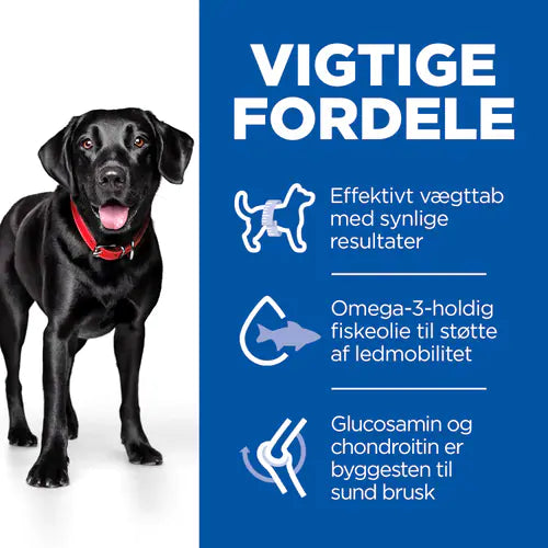 Hills tørfoder perfect weight & mobility 12kg. Til voksne store hunde