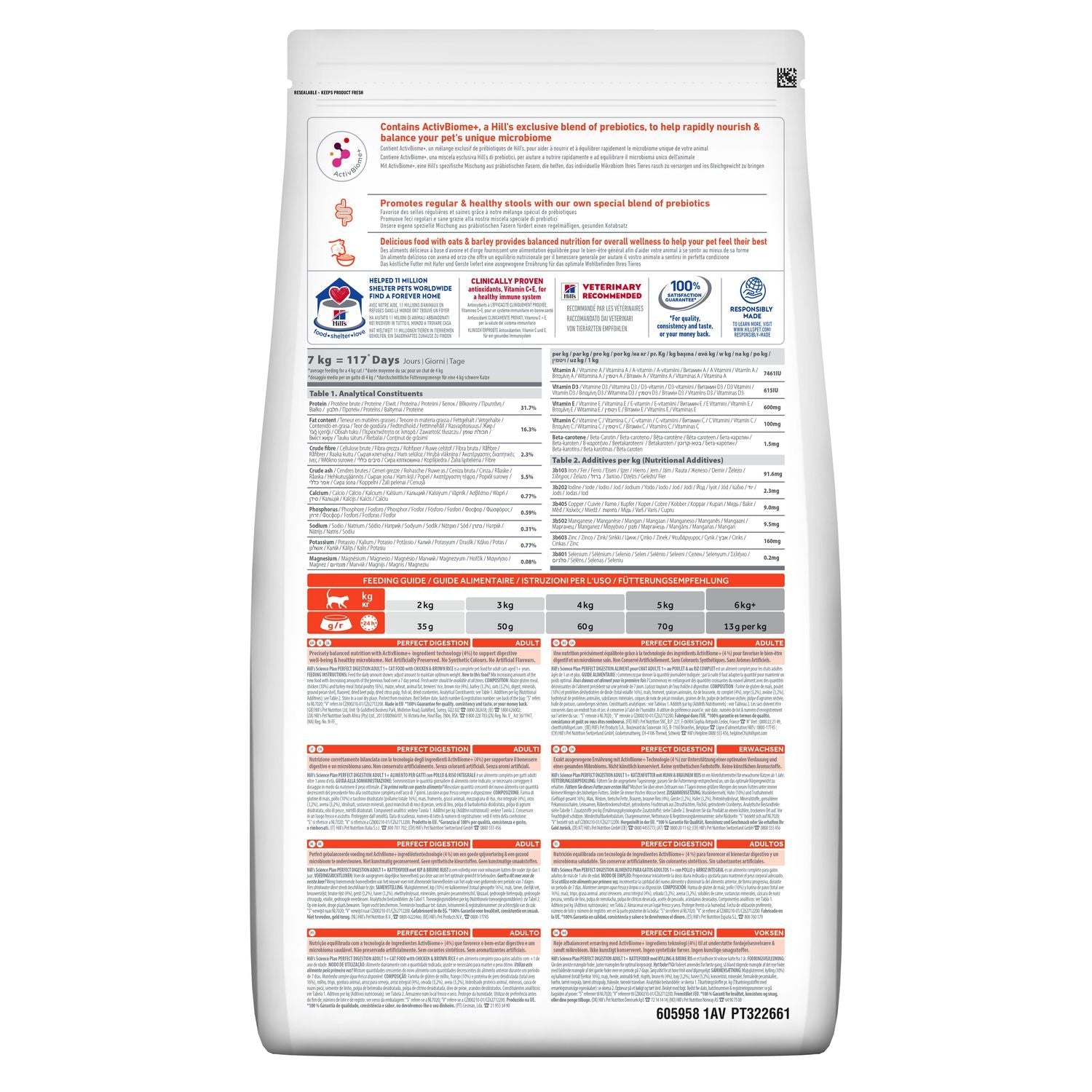 Hills perfect digestion, kattefoder m/ kylling (følsom mave)