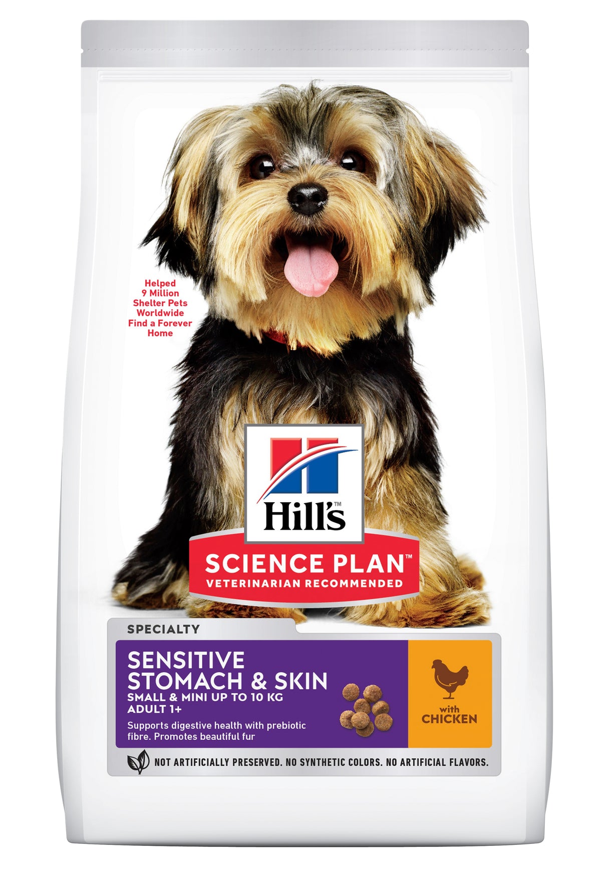 Hill's Science Plan Hills Adult Sensitive mave & hud, små & mini hundefoder er specielt formuleret til hunde med følsom mave og hud.