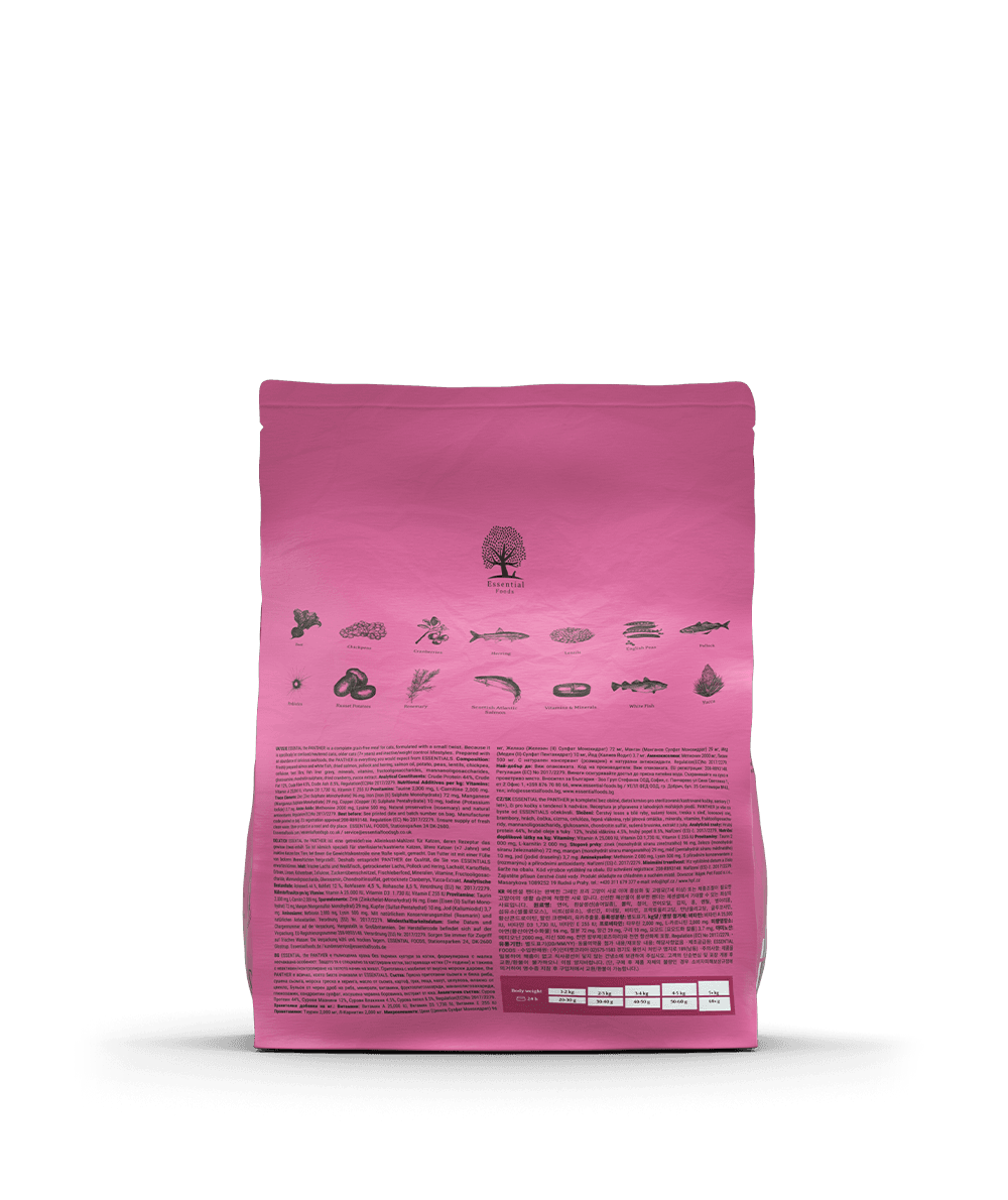 Essential Sterilised the Panther, kornfrit kattemad 3 kg